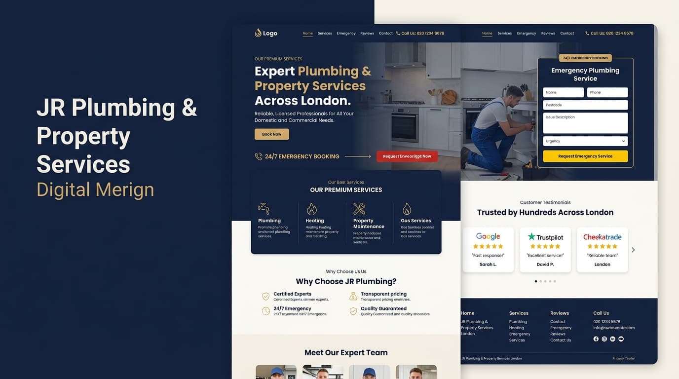 JR Plumbing web platform preview